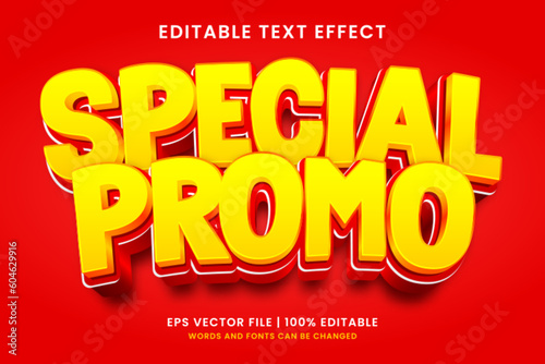 Special sale promo 3d editable text effect