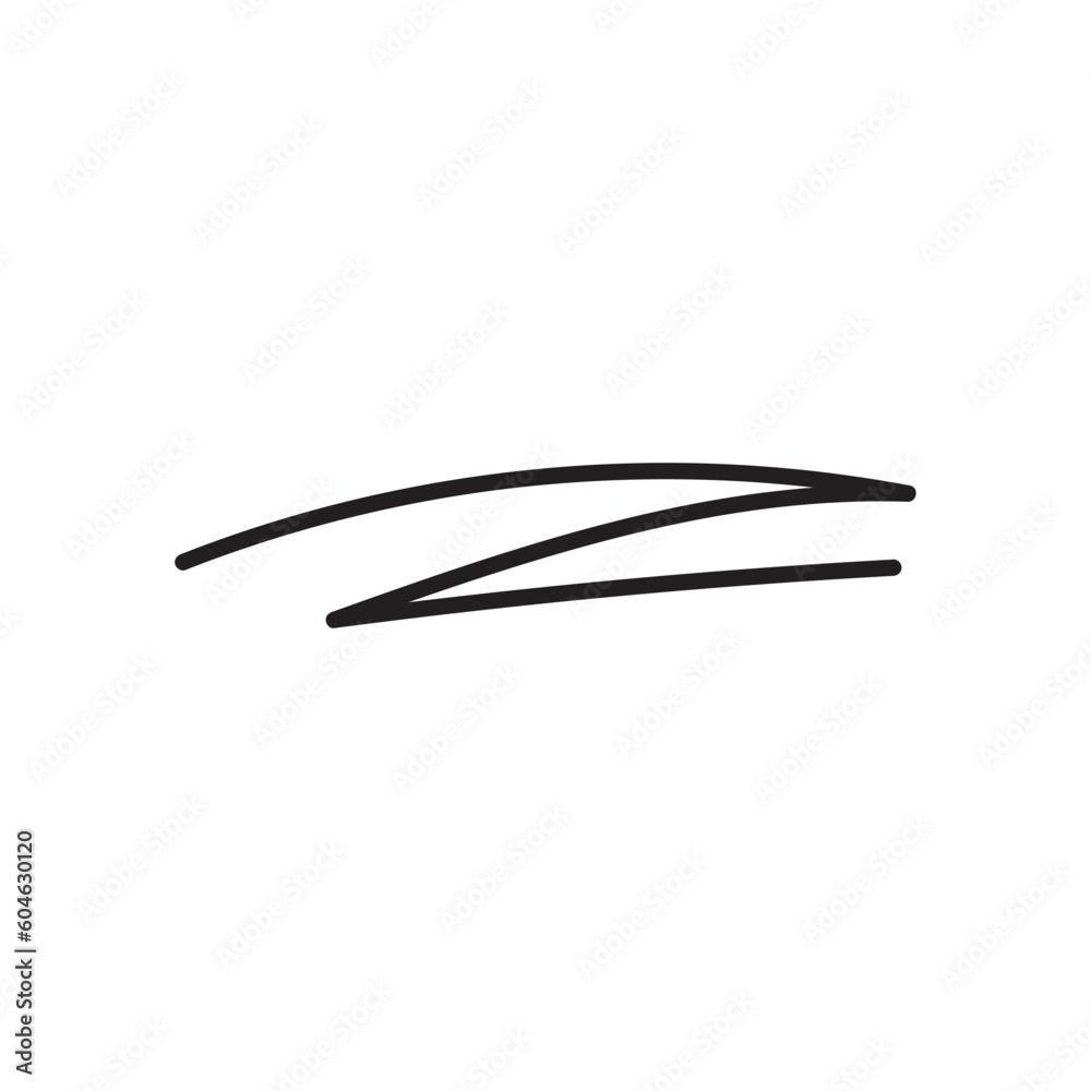 Set of Line Doodles. Set of Underline Strokes in Doodle Style Various Shapes Set of Line Doodles. Set of Underline Strokes in Doodle Style Various Shapes