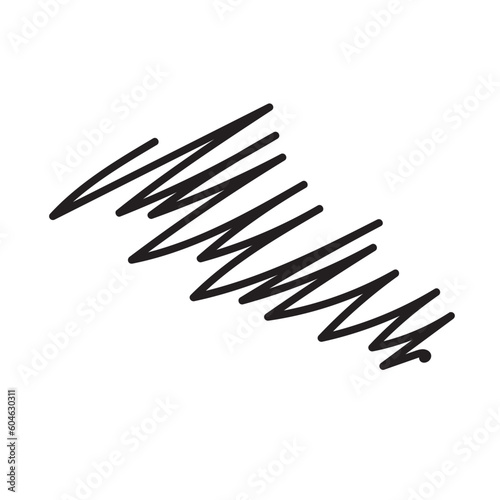 Set of Line Doodles. Set of Underline Strokes in Doodle Style Various Shapes