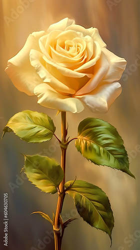 rose flower in dark background. beautiful floral background. Generative AI