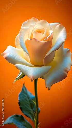 rose flower in dark background. beautiful floral background. Generative AI