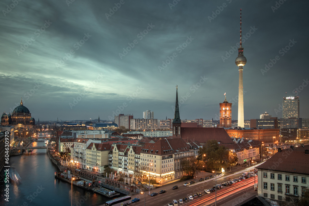 Berlin cityscape view east