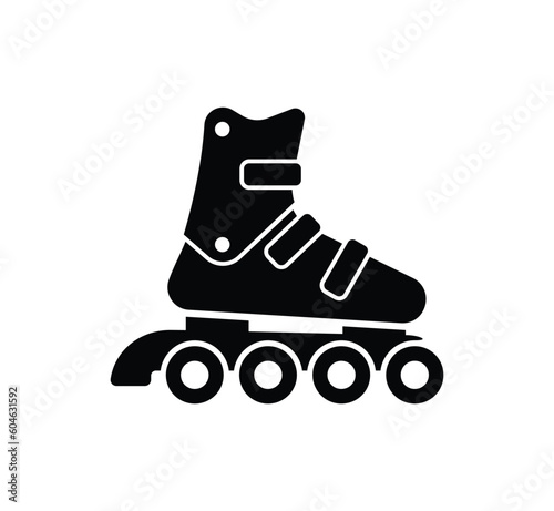 simple inline skate icon symbol
