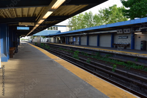 New York City Subway Train Station Broad Channel Stop