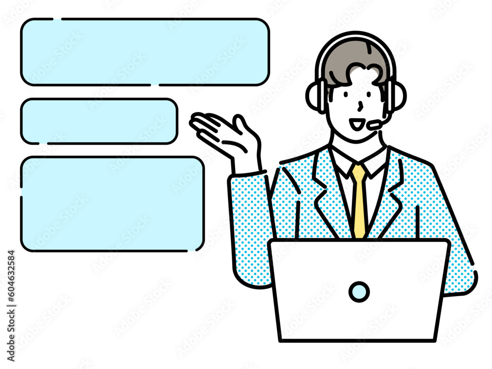Woman in headset at customer help and support service. Online assistant, consultant in head set. Woman in headset at customer help and support service. Online assistant, consultant in head set.