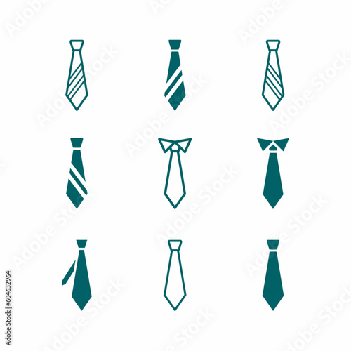 set of neck tie vector icon