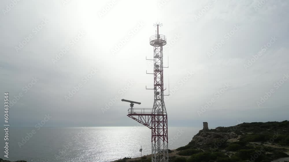 Telecommunication tower of 4G and 5G cellular. Base Station or Base Transceiver Station. Wireless Communication Antenna Transmitter. Telecommunication tower with antennas against blue sky. Telecommunication tower of 4G and 5G cellular. Base Station or Base Transceiver Station. Wireless Communication Antenna Transmitter. Telecommunication tower with antennas against blue sky.