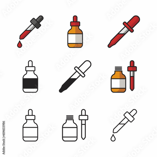 set of dropper vector illustration