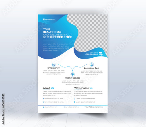 Creative Business Flyer Template For Healthcare and Medical Service.
