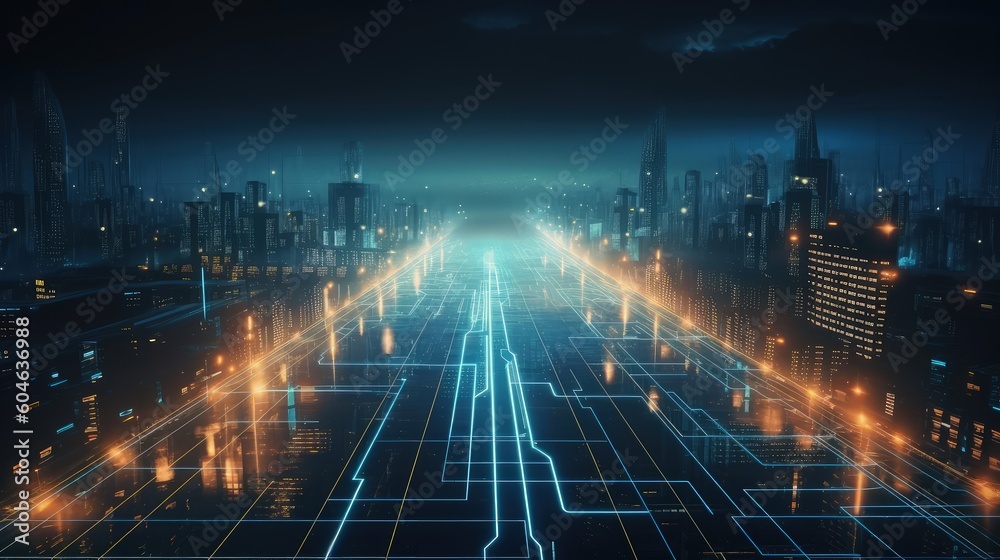information superhighway technology internet devices and communication concept