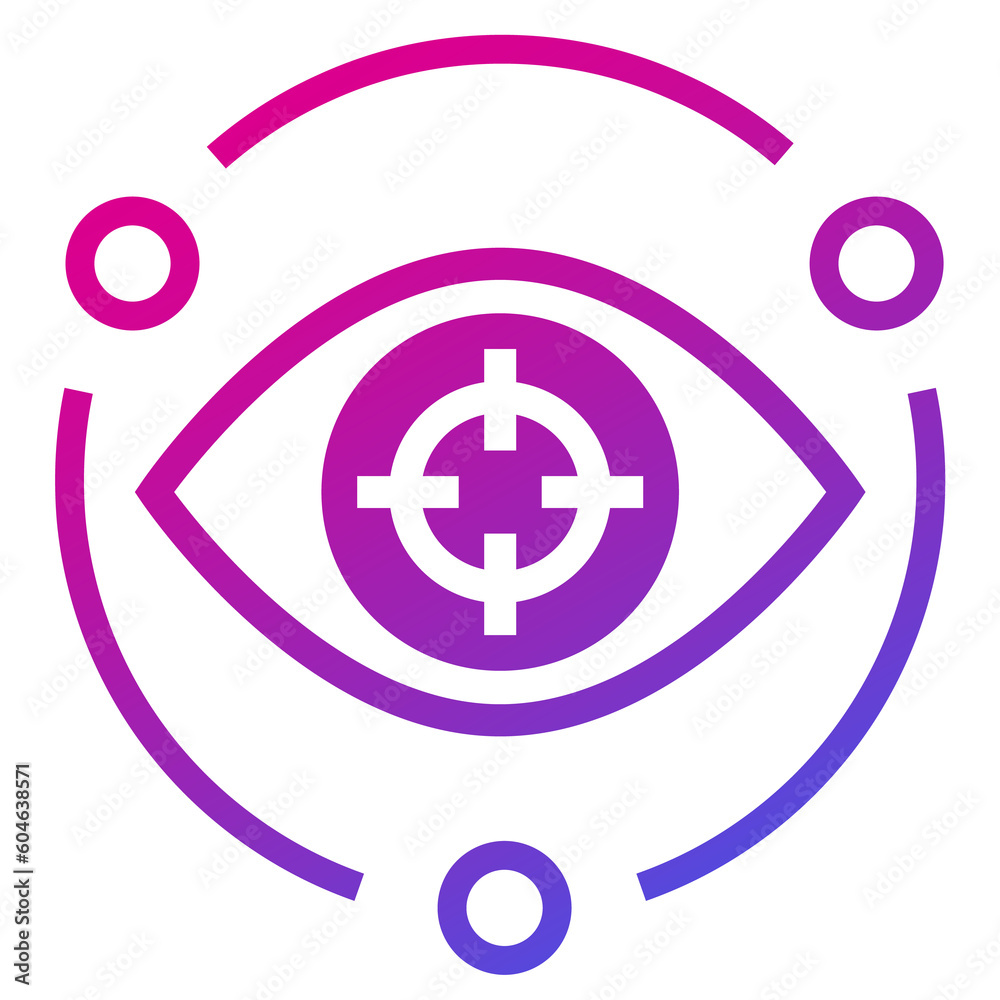 Machine vision or visual recognition icon