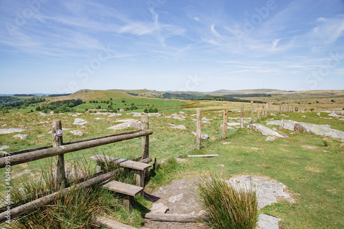 Fototapeta Naklejka Na Ścianę i Meble -  Landscape of Dartmoor National Park in Devon, UK. 
