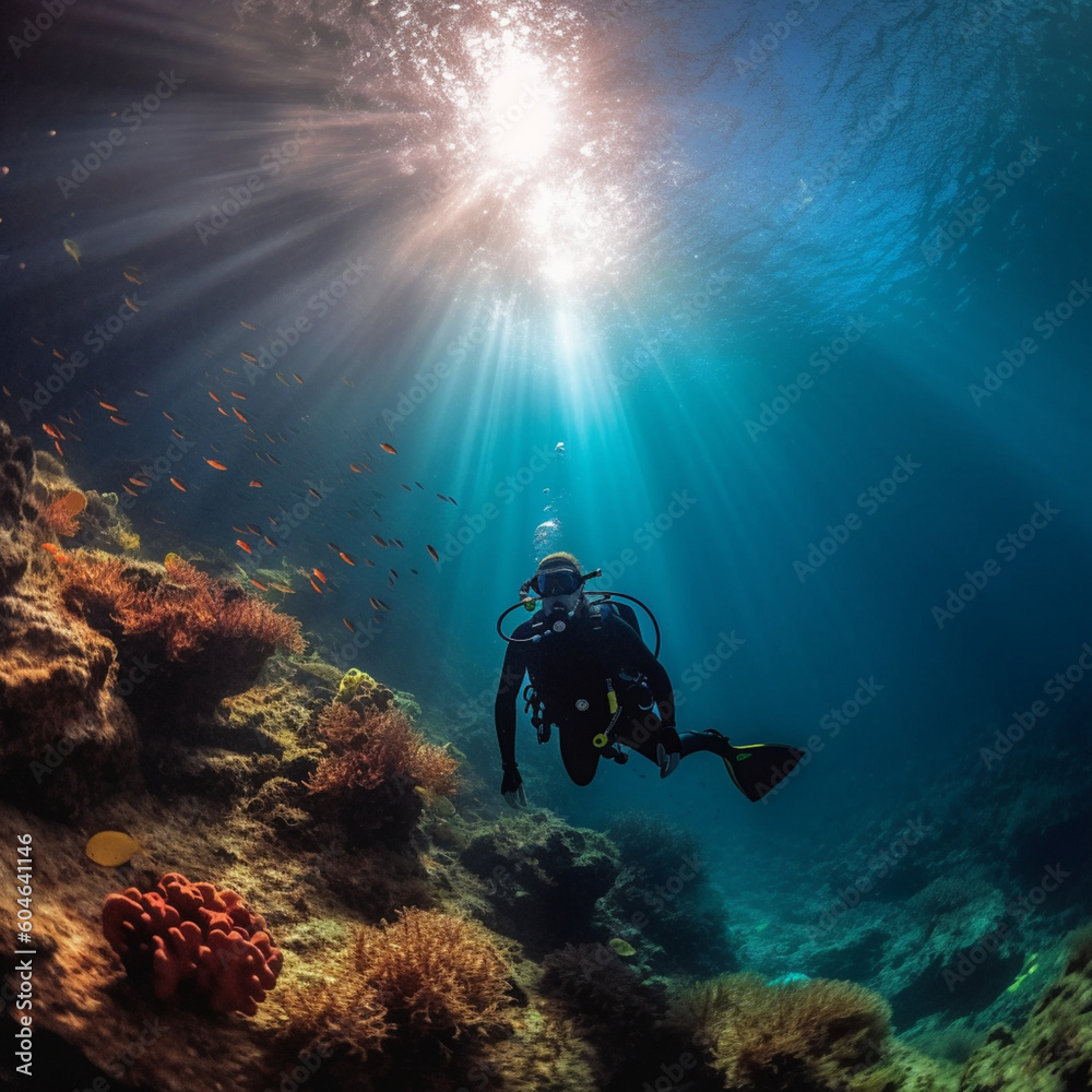 scuba diver created via Generativ AI scuba diver created via Generativ AI