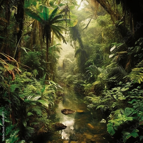 tropical forest created via Generativ AI