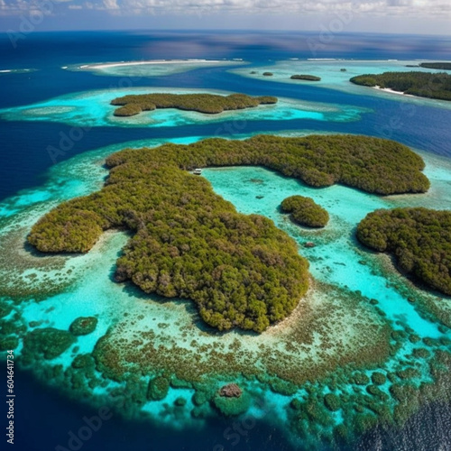 view of island created via Generativ AI