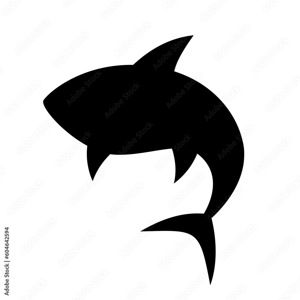 Fototapeta premium Shark silhouette.