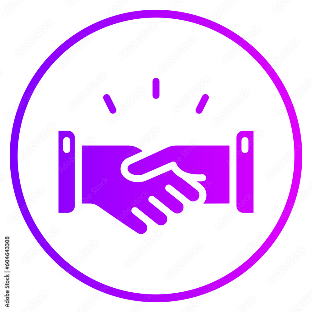 Obraz premium handshake gradient icon