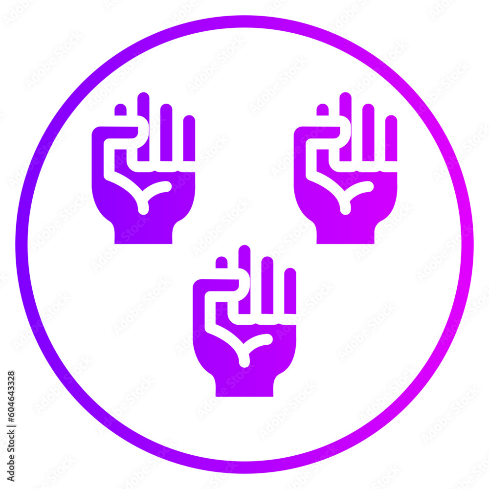 Obraz premium human rights gradient icon