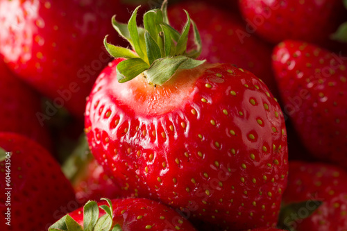 Ripe strawberry close-up background
