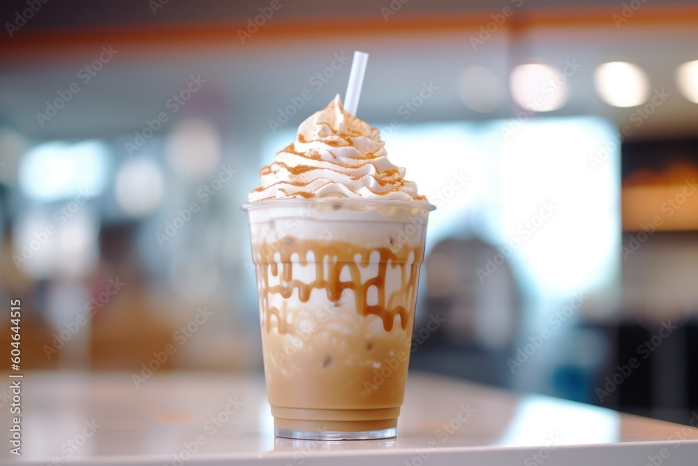 Generative AI cup frappe Food Photography long Shot Generative AI cup frappe Food Photography long Shot