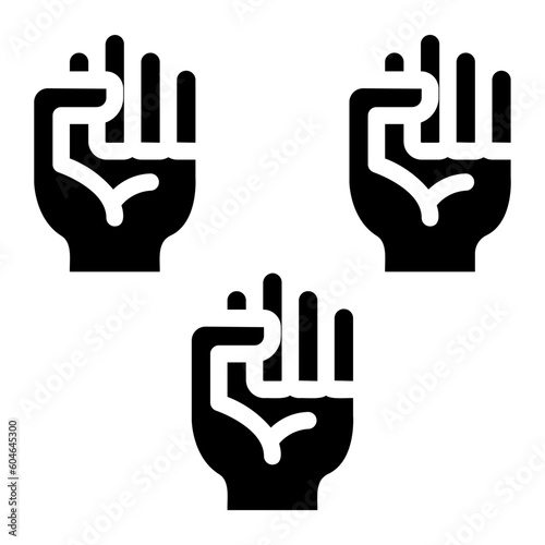 human rights glyph icon