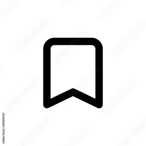 bookmark icon, outline style, editable vector