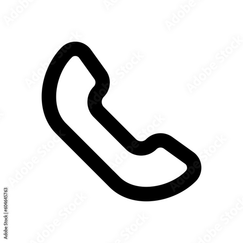 telephone icon, outline style, editable vector