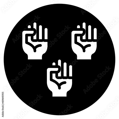 human rights glyph icon