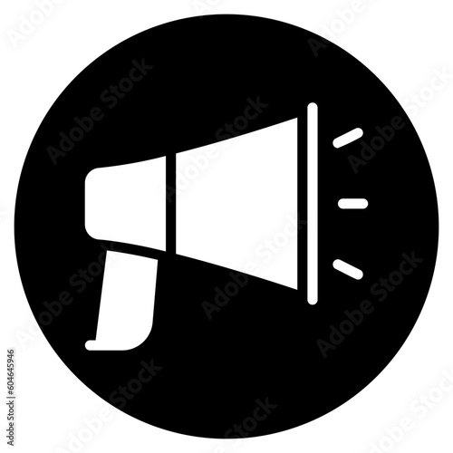 megaphone glyph icon
