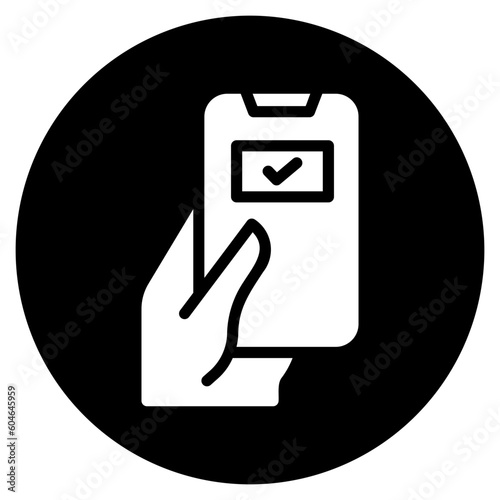 online voting glyph icon