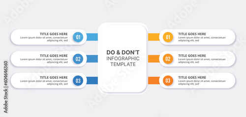 Dos and Don'ts, Comparison Chart Infographic Template Design