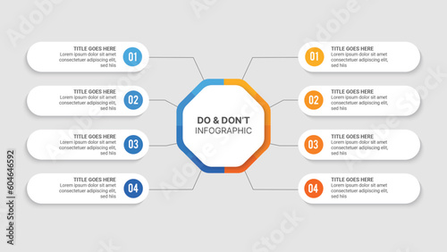 Dos and Don'ts, Comparison Chart Infographic Template Design