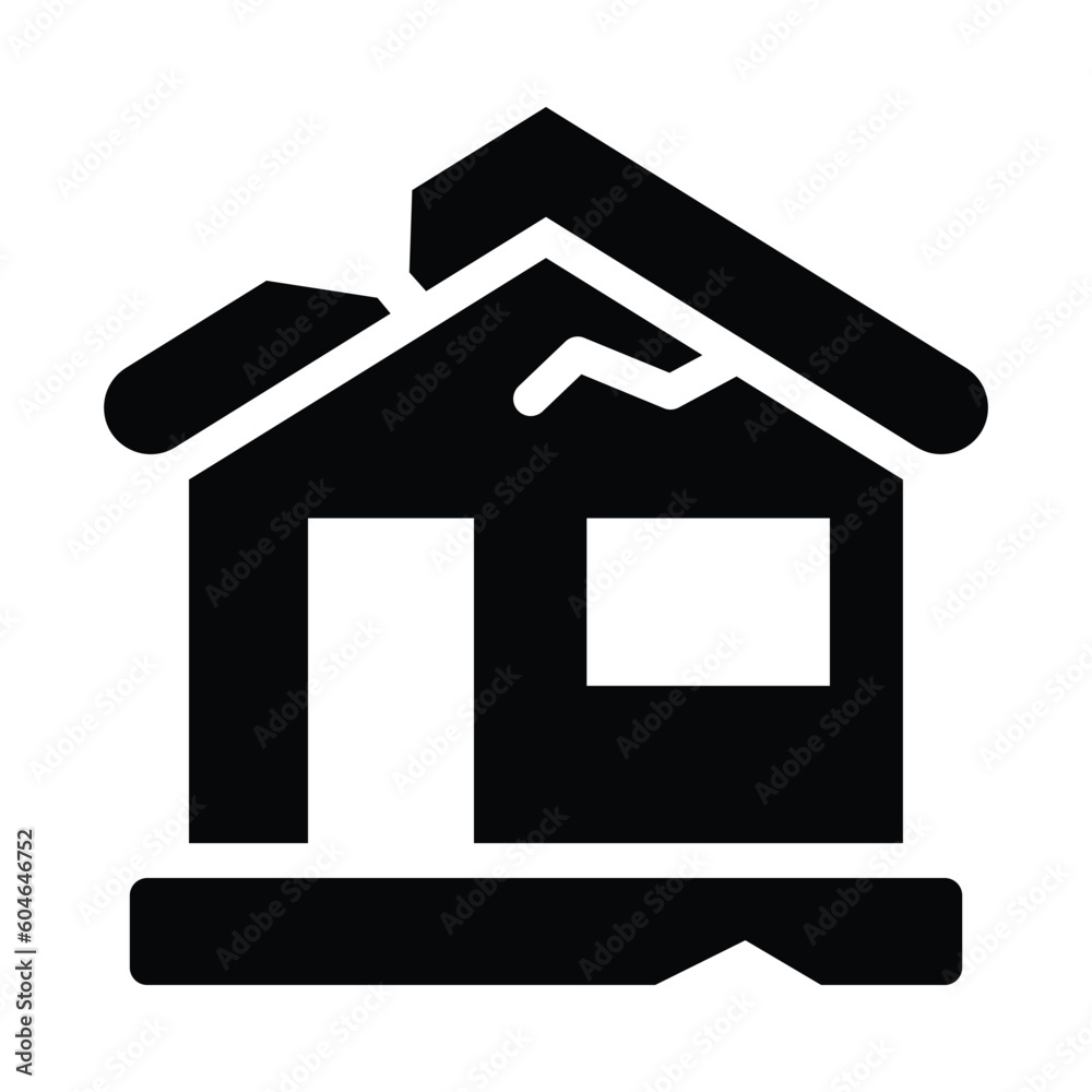 ruined glyph icon illustration vector graphic ruined glyph icon illustration vector graphic