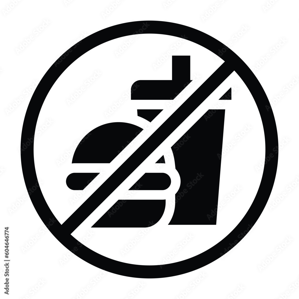 no food glyph icon illustration vector graphic no food glyph icon illustration vector graphic