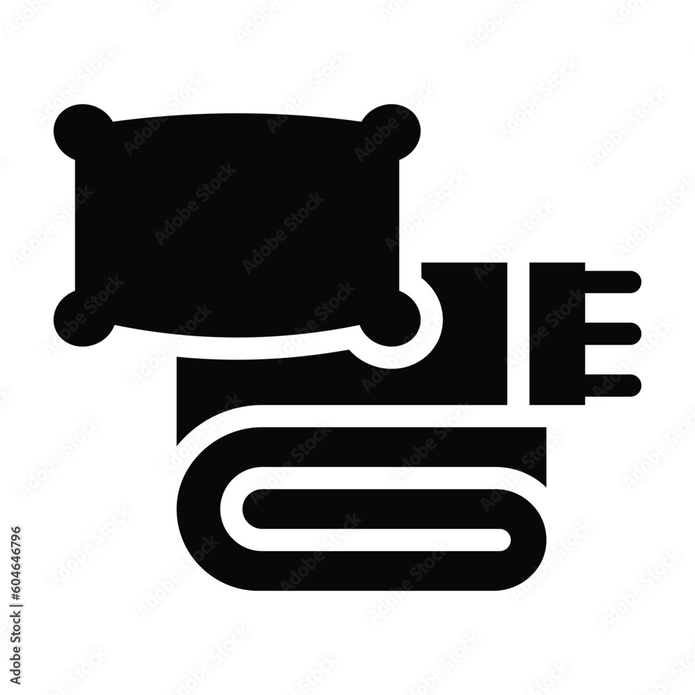 blanket glyph icon illustration vector graphic blanket glyph icon illustration vector graphic