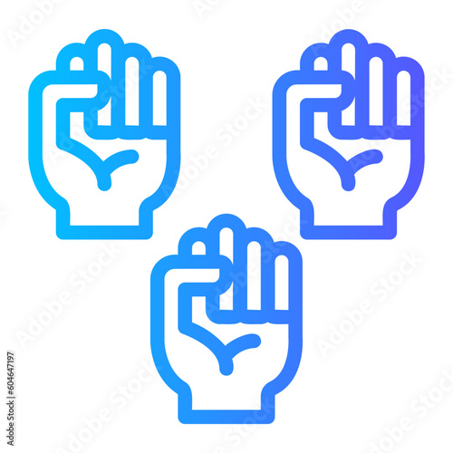 human rights gradient icon