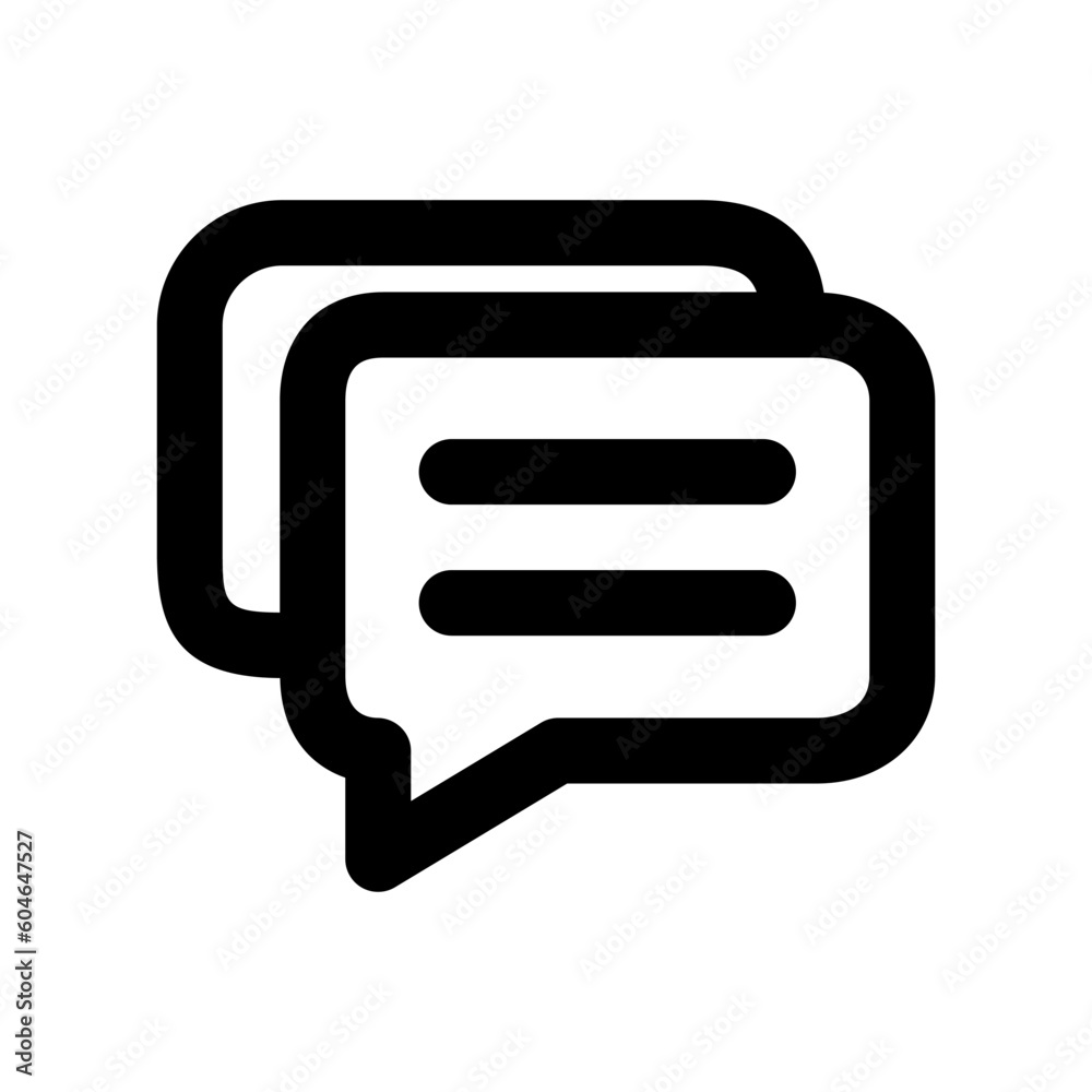 chat icon, outline style, editable vector chat icon, outline style, editable vector