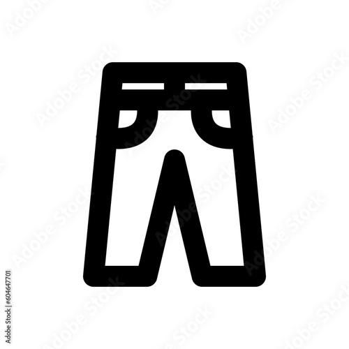 jeans icon, outline style, editable vector