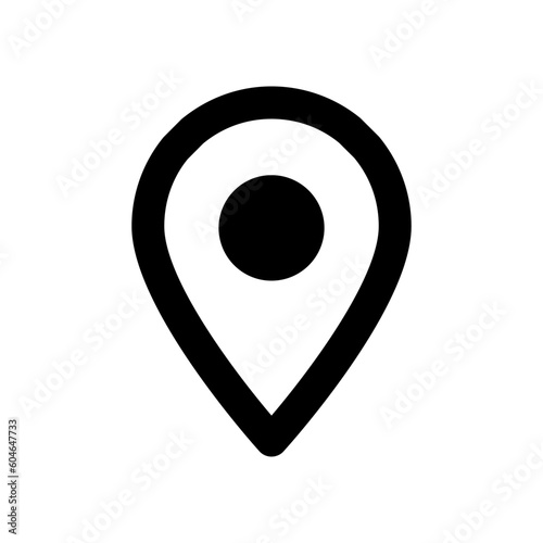 location icon, outline style, editable vector