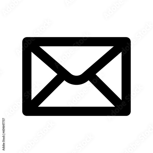 mail icon, outline style, editable vector