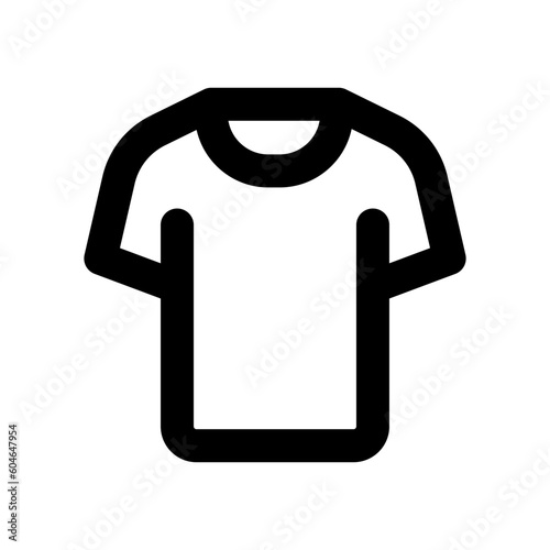 t shirt icon, outline style, editable vector