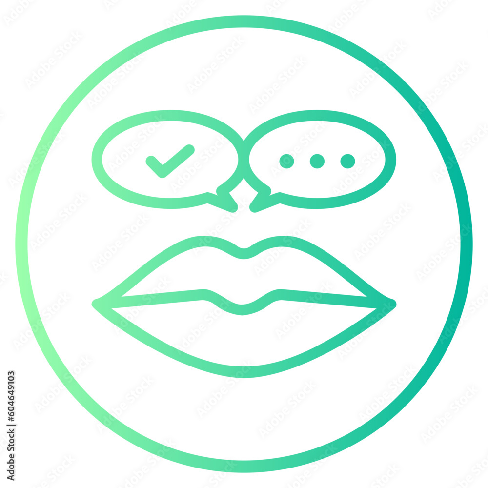 freedom of speech gradient icon freedom of speech gradient icon