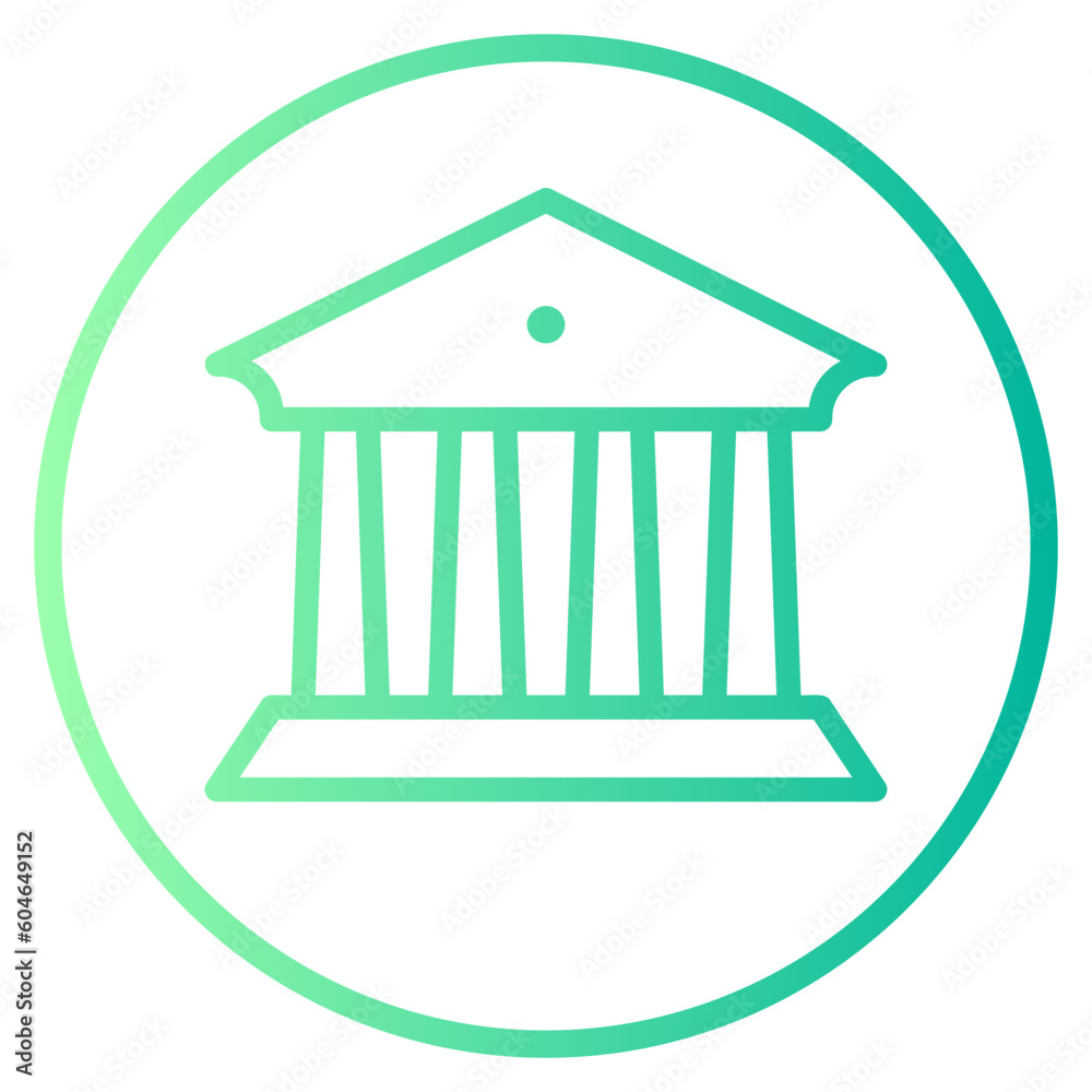 parthenon gradient icon parthenon gradient icon