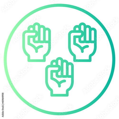 human rights gradient icon