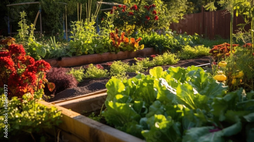 Lueur Dor  e sur le Jardin Potager