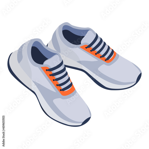 Sports training shoes for athletes, isolated