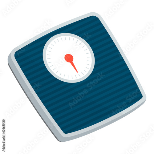 Analog weight scale isolated: weight loss concept