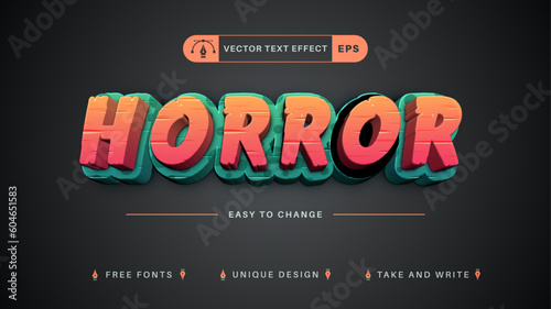 Realistic Horror - Editable Text Effect, Font Style
