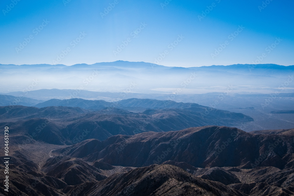 desert mountains and clouds in California