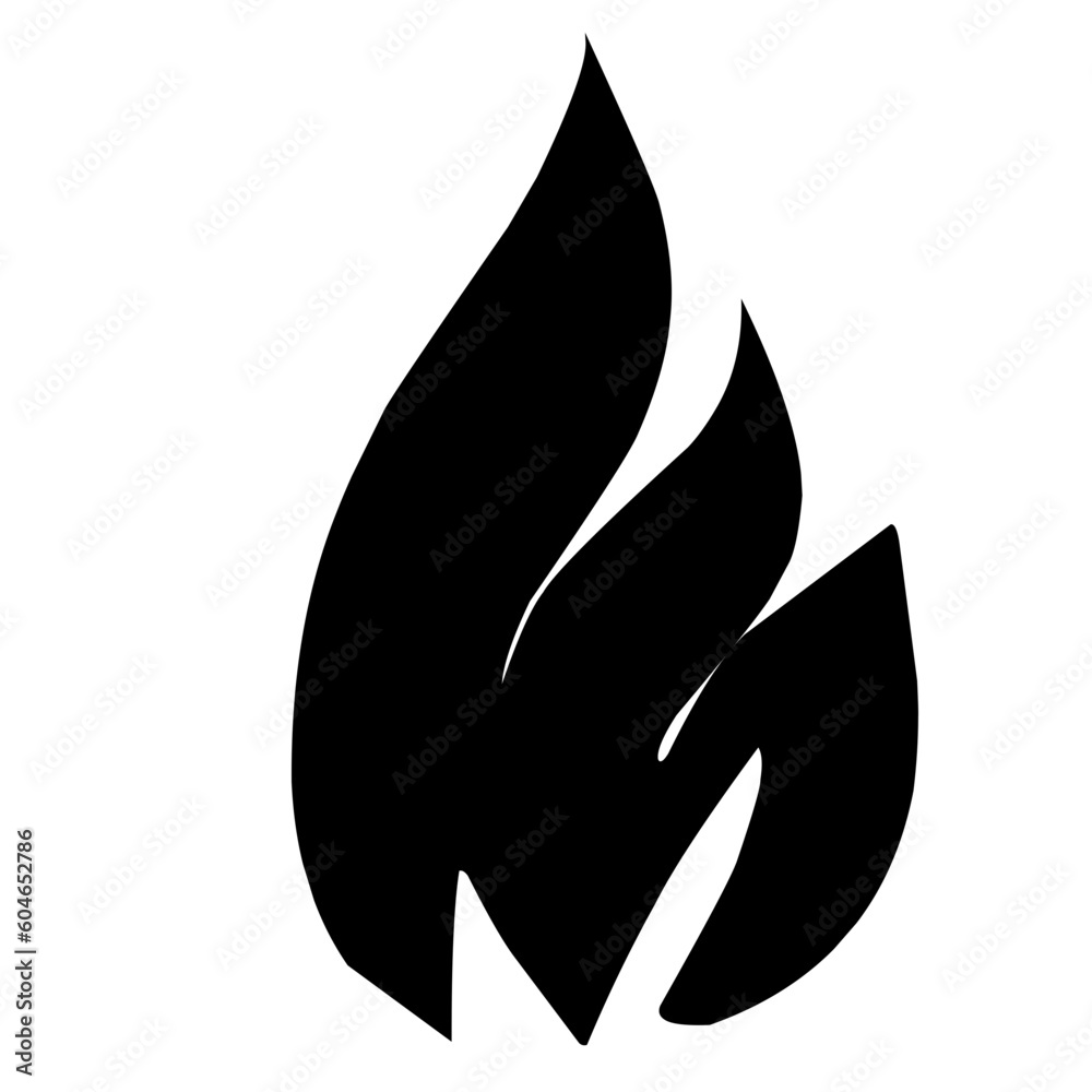 Fire Silhouette Icon 